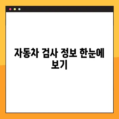 자동차 검사 정보 한눈에 보기| 예약, 유효기간, 종합 조회 | 자동차 검사, 자동차 정비, 차량 관리