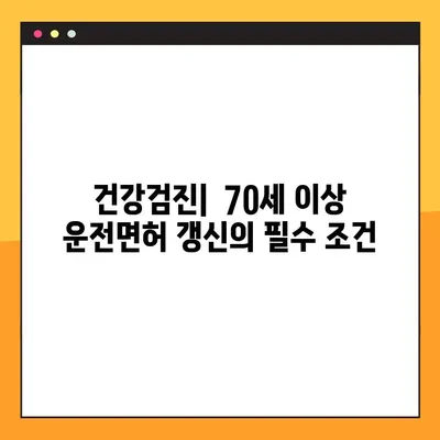 70세 이상 운전면허 갱신, 완벽 가이드 | 갱신 절차, 건강검진, 면허증 교체, 주의 사항