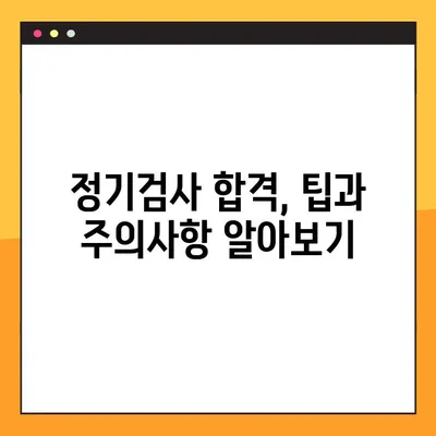 자동차 정기검사, 조회부터 예약까지 한 번에! | 자동차 정기검사, 조회, 예약, 방법, 정보