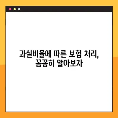 교통사고 과실비율, 내 몫은 얼마일까요? | 과실비율 계산, 조회 방법, 보험 처리 팁