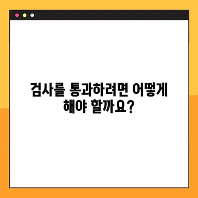 차량 검사 종류, 비용, 유효 기간 완벽 가이드 | 자동차 검사, 자동차 정비, 자동차 관리