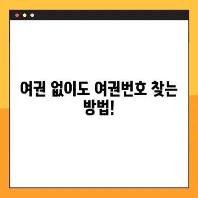 여권번호 찾기| 여권 없이도 가능할까요? | 여권 정보, 분실, 재발급, 확인