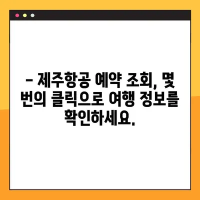 제주항공 해외여행 예약번호 조회| 간편하게 내 여행 정보 확인하기 | 제주항공, 예약 조회, 해외여행, 여행 정보