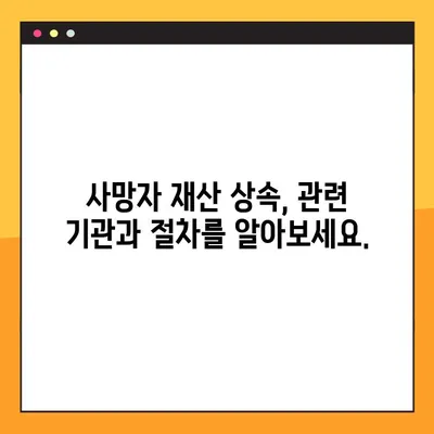 사망자 금융 거래 내역, 한 번에 확인하세요! |  사망자 재산 상속, 금융 거래 조회 방법, 은행, 보험, 증권