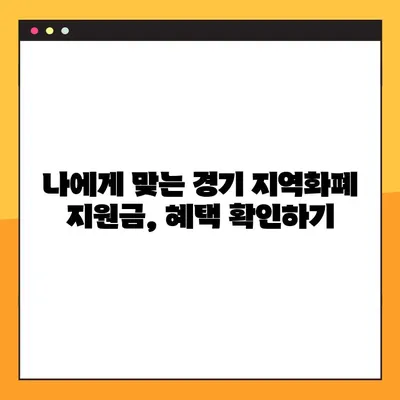 경기 지역화폐 소비지원금| 지급 일정, 지원 금액, 신청 방법 총정리 | 경기도민 필독!