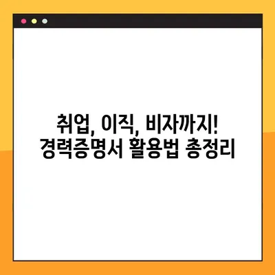 경력증명서 발급 완벽 가이드| 국문/영문 양식 무료 다운로드 & 작성 꿀팁 | 취업, 이직, 비자
