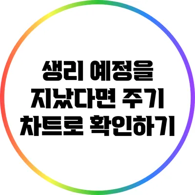 생리 예정을 지났다면? 주기 차트로 확인하기