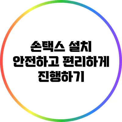 손택스 설치: 안전하고 편리하게 진행하기