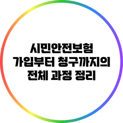 시민안전보험: 가입부터 청구까지의 전체 과정 정리