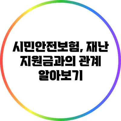 시민안전보험, 재난 지원금과의 관계 알아보기