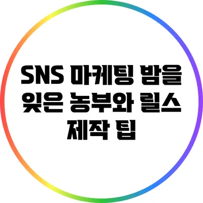 SNS 마케팅: 밤을 잊은 농부와 릴스 제작 팁
