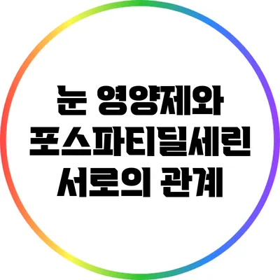 눈 영양제와 포스파티딜세린: 서로의 관계