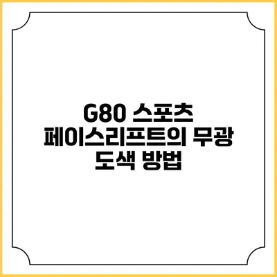 G80 스포츠 페이스리프트의 무광 도색 방법