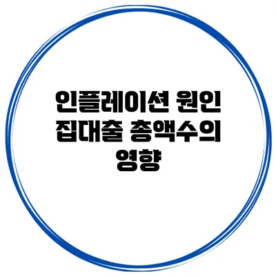 인플레이션 원인 집대출 총액수의 영향